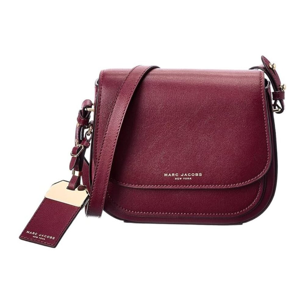 MARC JACOBS Rider Leather Crossbody Bag – Pomegranate